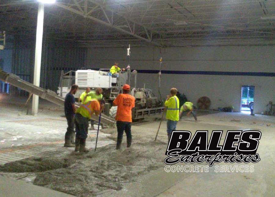 Resilient concrete installers operating concrete mixers